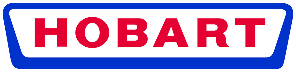 blau rotes Logo/Schriftzug der Firma Hobart